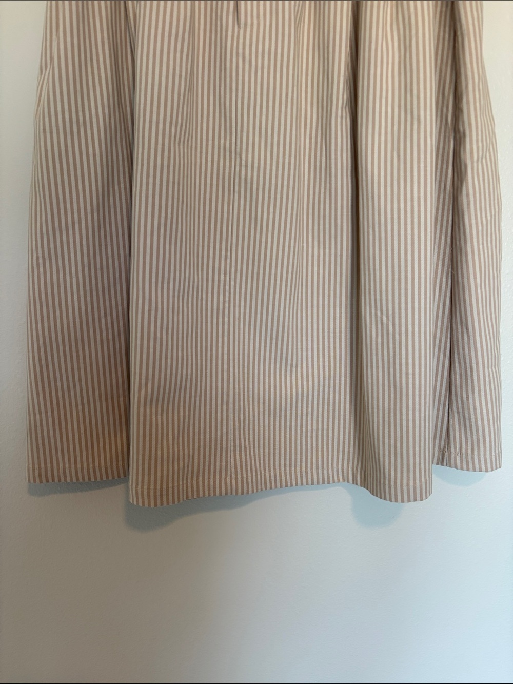 Anthropologie Cream Pinstriped Midi Skirt - Picture 5 of 9
